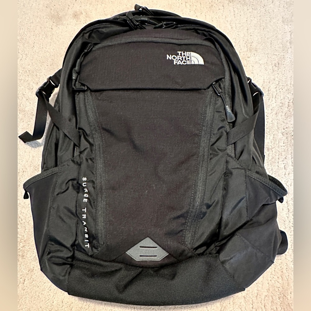 Used The North Face Surge Transit Backpack, Black, Almost new condition